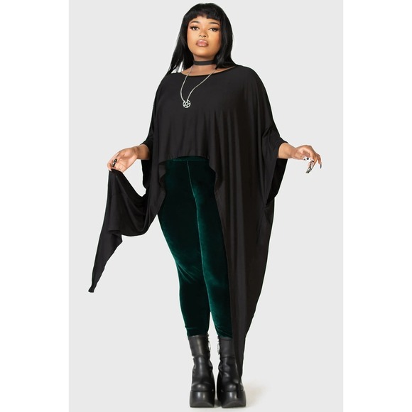 KILLSTAR Celestial Bodies Tunic Top 3XL 4XL Goth Witchy Hanky Hem Plus Size New - Picture 3 of 6